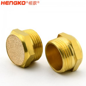 廠家生產(chǎn)平頭HBSL-MA V型燒結黃銅氣動排氣閥消聲器耐高溫 降噪